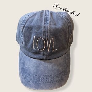 🆕 Rae Dunn LOVE Baseball Hat Blue